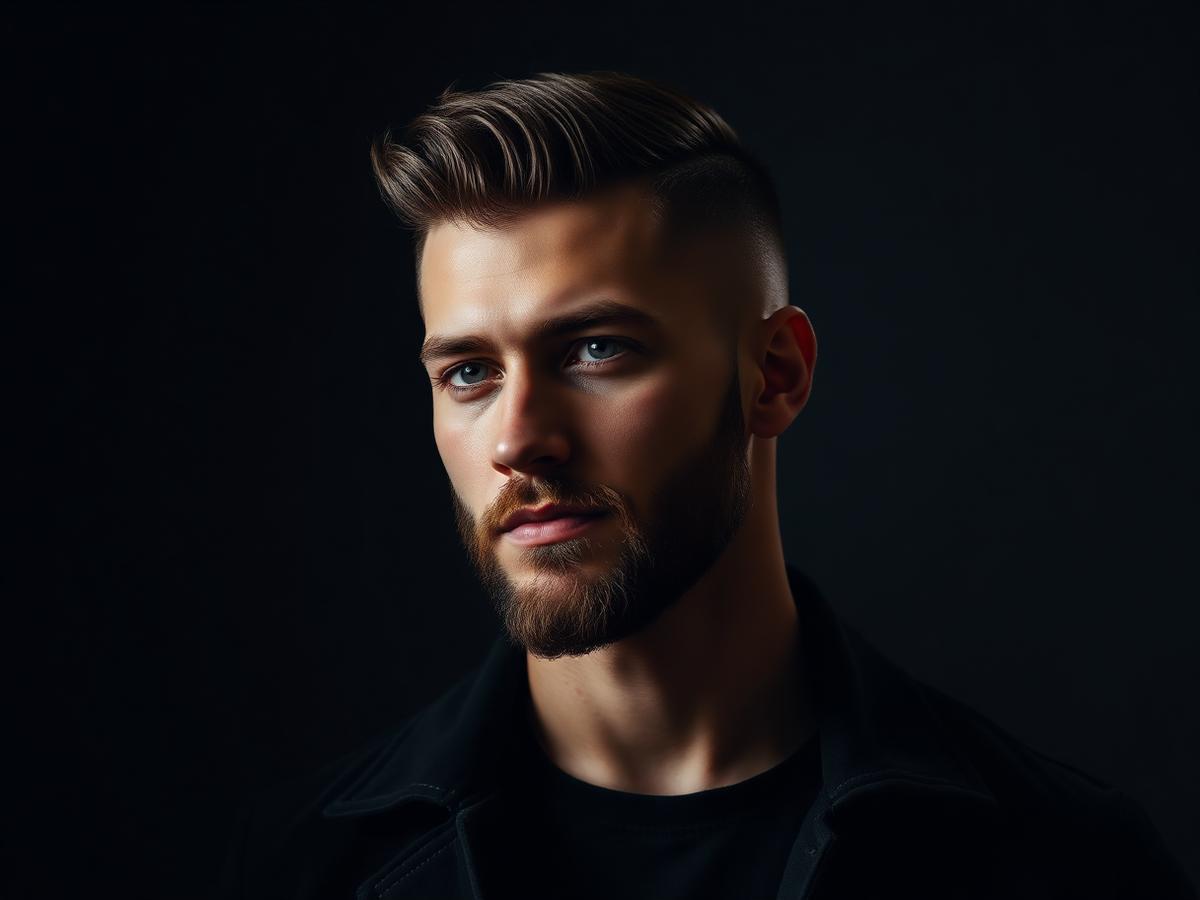 Stylish man with fresh fade and beard